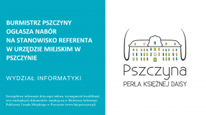 Burmistrz Pszczyny ogłasza nabór na stanowisko r